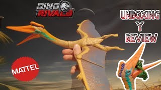 UNBOXING Y REVIEW QUETZALCOATLUS MEGA DUAL ATTACK JURASSIC WORLD DINO RIVALS! // MATTEL