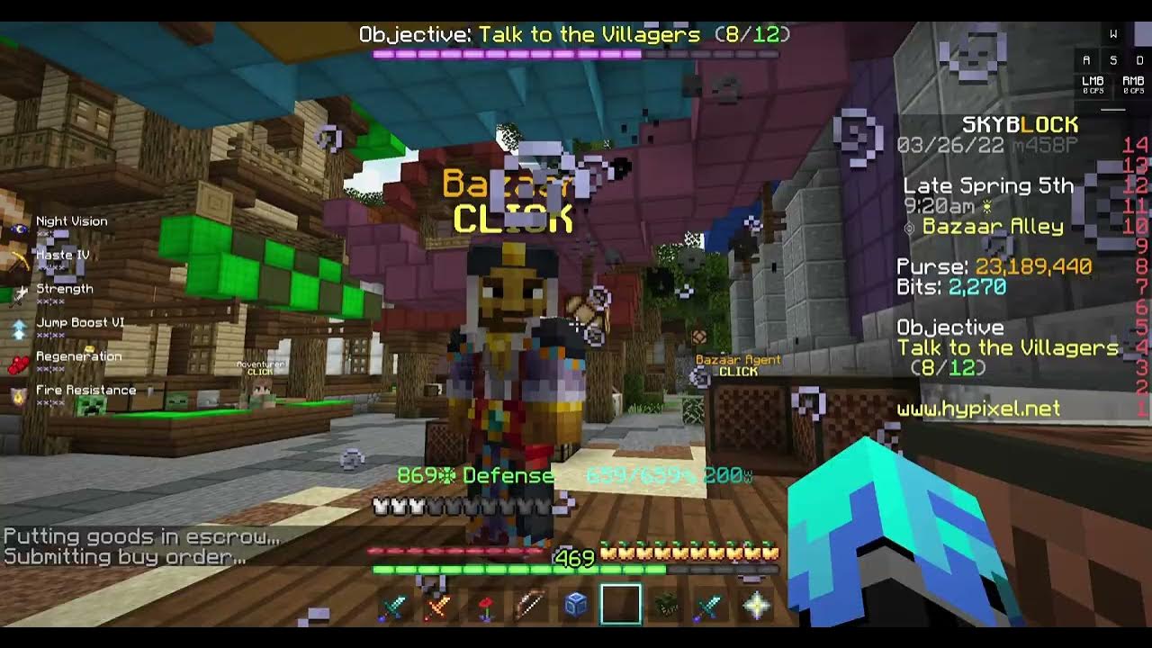 Reaching zombie slayer 7 and obtaining the Reaper Mask (Hypixel