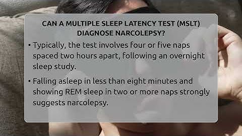 Can A Multiple Sleep Latency Test (MSLT) Diagnose Narcolepsy? - Sleep Apnea Support Network