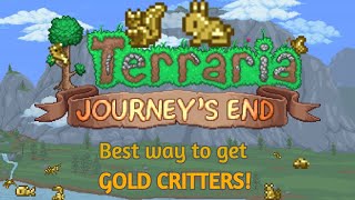 BEST Way to Get GOLD CRITTERS in Terraria Journey Mode!