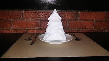 Christmas Napkin Folding || Standing Christmas Tree || Tutorial #9