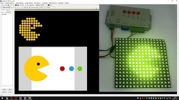 How to make Pac Man and Text Programs with T-1000S and 16x16cm led Pixel Panels