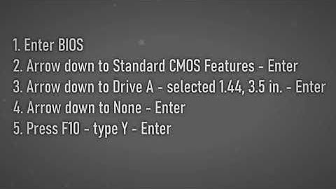 Diskette drive 0 seek failure - error message