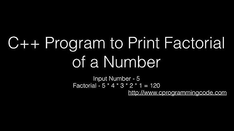 C++ Program to Print Factorial of a Number