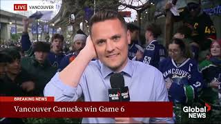 Vancouver Canucks move on to round two of playoffs! Game 6 they beat the Preds! Friday, May 3, 2024.