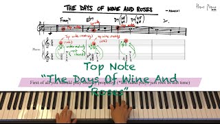 Jazz Piano Lesson/Top Note/ The Days Of Wine And Roses/ Free Transcription