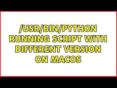 /usr/bin/python running script with different version on macOS