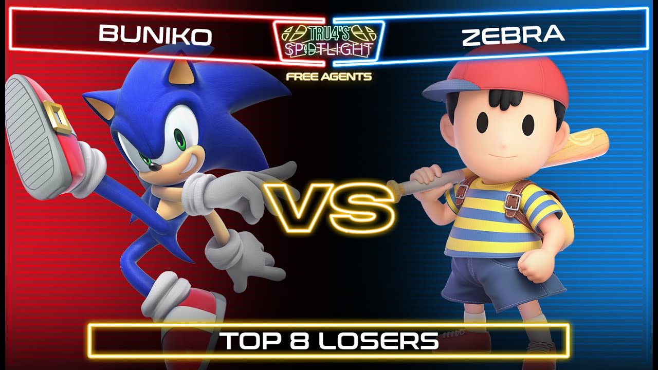 Tru4's Spotlight: Free Agents! Top 8 Losers - Buniko (Sonic) vs. Zebra (Ness)