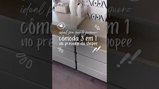 Cômoda 3 em 1 ideal para quarto pequeno #casa #dicasparacasa #homedecor #quarto #quartopequeno