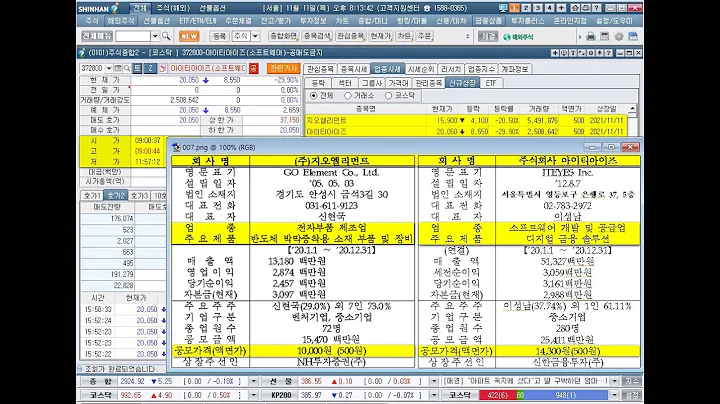 지오엘리먼트, 아이티아이즈, 신규상장과 엔씨소프트, 비즈니스온, 에스디생명공학, 이미지스, 나노신소재, 디엠티, 세미시스코, 상한가(2021년 11월 11일 증시현황)