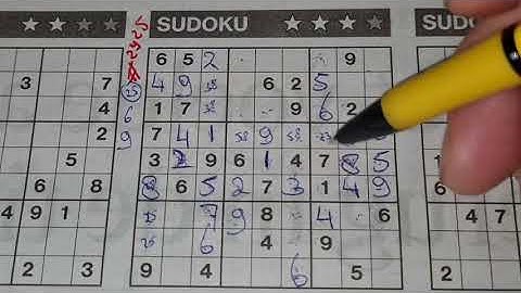 Thursday. Bonus Extra edition (#2925) Three Stars Sudoku puzzle. 06-10-2020 Extra part 1 of 4