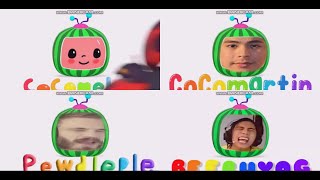 Cocomelon intro parody comparison. (original vs coco martin vs pewdiepie vs beebuyog)