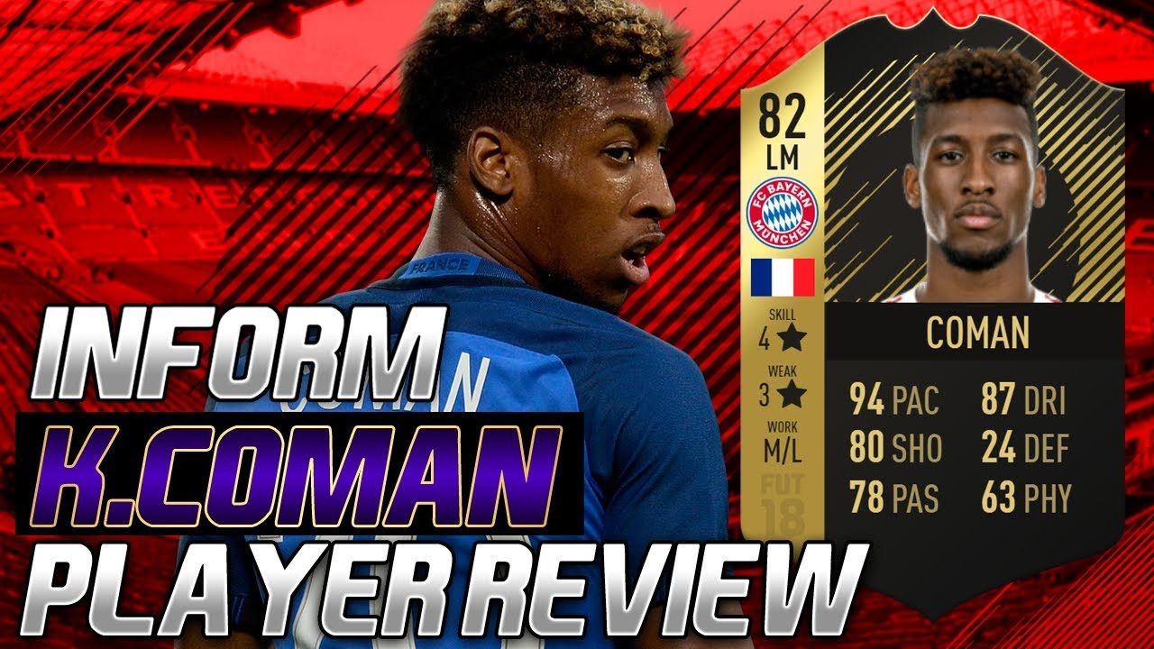 INFORM COMAN (82) PLAYER REVIEW! FIFA 18 ULTIMATE TEAM!! PTG COMAN PLAYER REVIEW