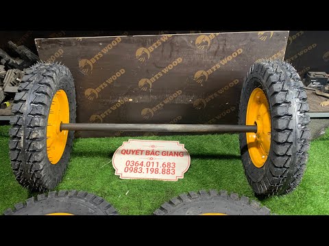 Video Bộ trục Bánh Lôi tải 1.5 tấn lốp 500-12 || bộ Nhíp Ba... - youtube