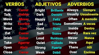 🗽✨ LECCION DE INGLES: 100 Verbos  - 100 Adjetivos - 100 Adverbios 📚  | Domina Y Aprende Inglés ✅🧠