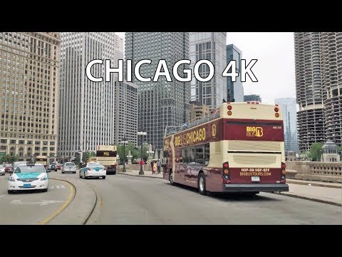 Driving Downtown - Chicago 4K - USA