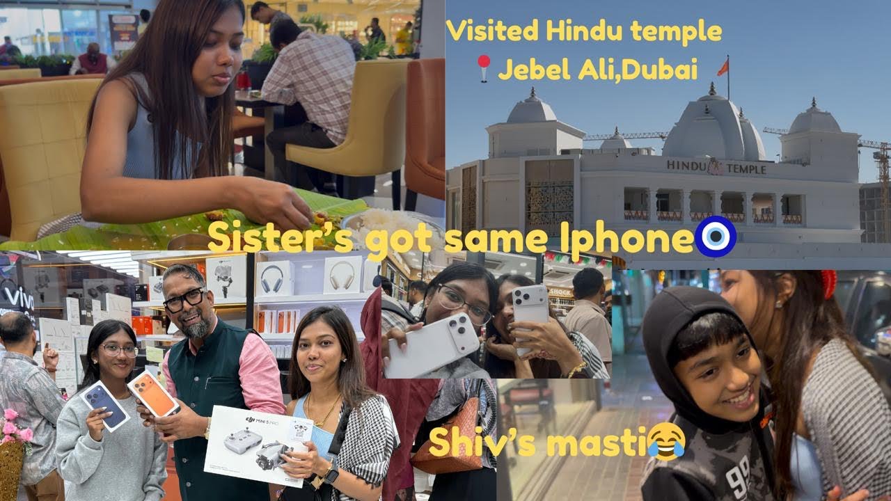 Visited Hindu Temple On 1st Jan🛕|| Sisters got same Iphone❤️||Night Market in Karama||Shweta Tare|| 