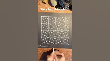 How to draw Sixty four Triangles in a Geometric Pattern. Super fast