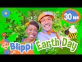 Happy earth day blippi music  community corner  kids sing and play