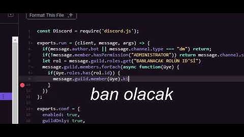 Discord.JS Komutları #2 | Rol Ban Komutu