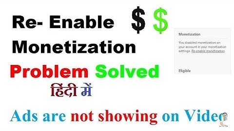 How to Re-Enable Disabled Monetization in Youtube Channel || In Hindi