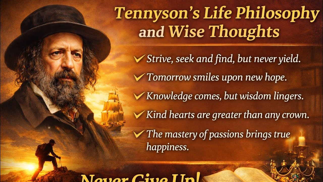 टेनिसन का जीवन दर्शन: अनमोल विचार जो जिंदगी बदल दें | Powerful Life Quotes by Alfred Tennyson