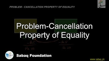 Problem-Cancellation Property of Equality, Math Lecture | Sabaq.pk