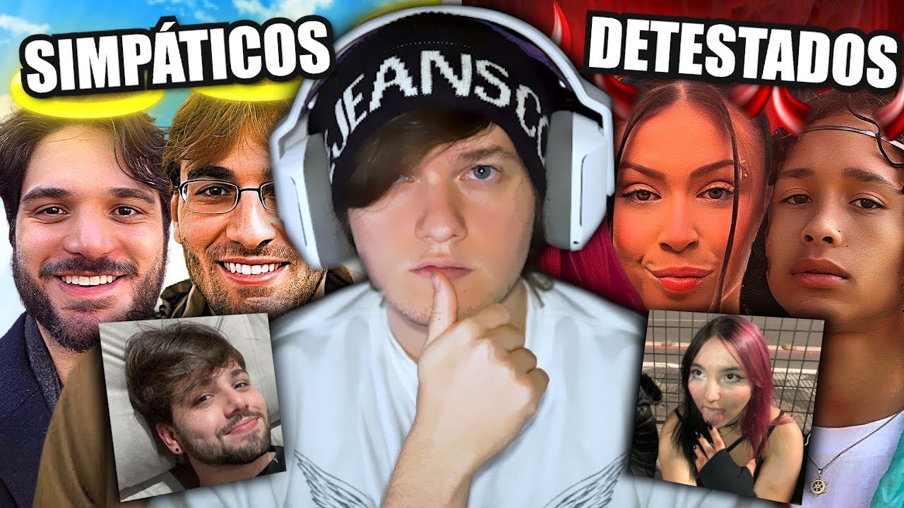 Vendo os Youtubers mais simpáticos vs Influencers mais detestados