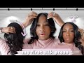 COME WITH ME TO GET MY FIRST SILK PRESS VLOG + HOW I ACHIEVE THE LULULEMON HEATLESS CURLS