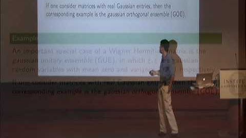 PMSP - Random matrices and their spectra - Van Vu