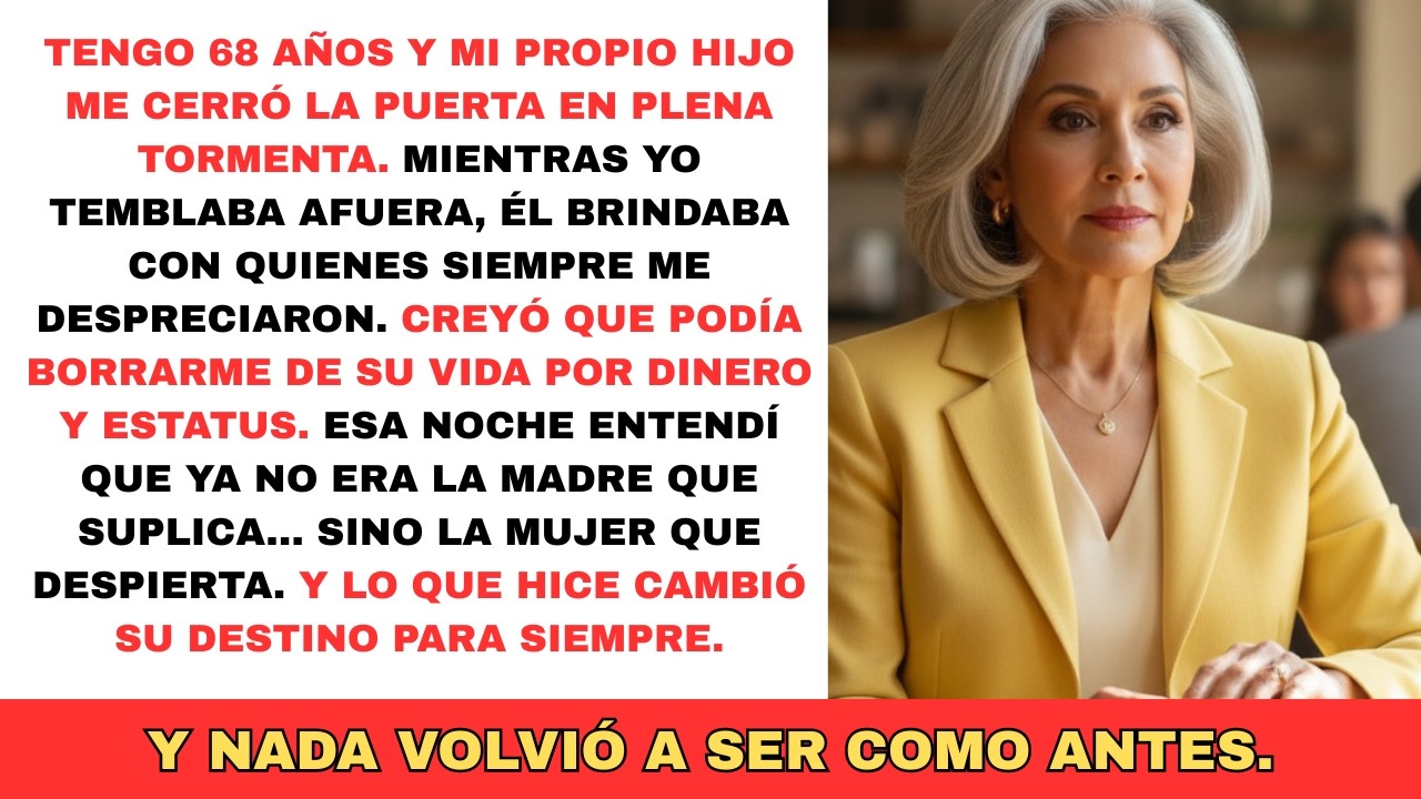 Mi hijo me dejó afuera bajo la lluvia para humillarme… pero nunca imaginó mi respuesta