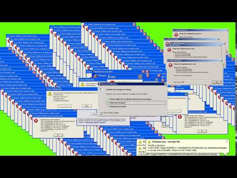 #No Copyright - GREEN SCREEN - Windows Error - VIRUS ERROR ☢ FOOTAGE w SOUND (with download #no ads)