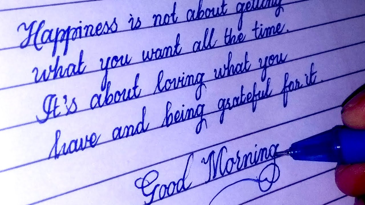 neat cursive handwriting | stylish writer - YouTube