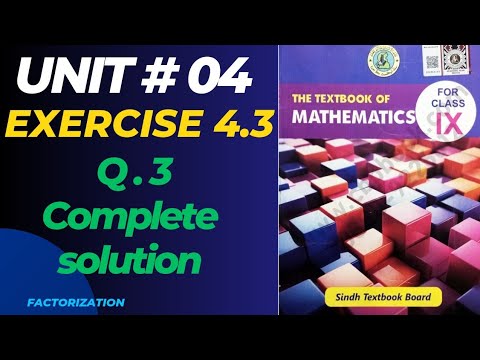 Exercise 4.3 Q.3 (All parts) | Class 9th Math | Unit # 4 ...