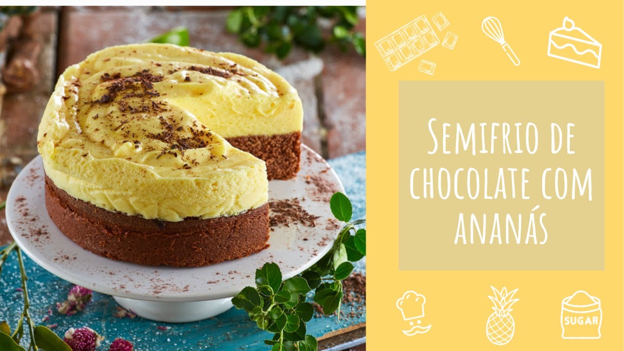 Semifrio de chocolate com ananás (económ...