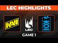 NAVI vs MKOI Highlights Game 1 | LEC 2026 Playoffs Upper Bracket | Natus Vincere vs Movistar KOI