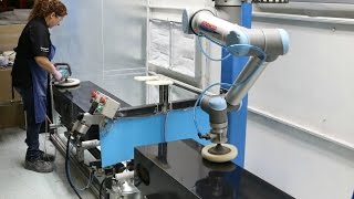 A collaborative robot from Universal Robots polishes Paradigm to 50% production increase