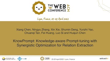 KnowPrompt: Knowledge-aware Prompt-tuning with Synergistic Optimization for Relation Extraction