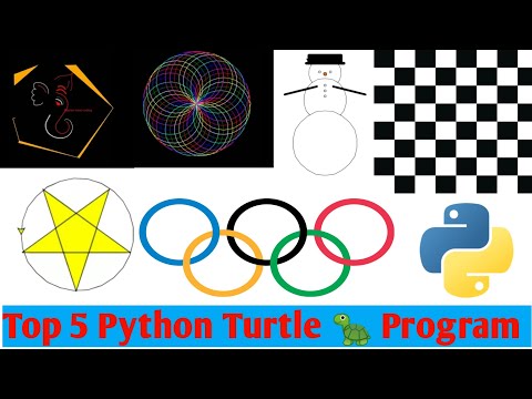 🐢Top 5 Python Design Using Turtle|Amazing Design in Python Turtle😲|#python#turtle #coding#youtube|
