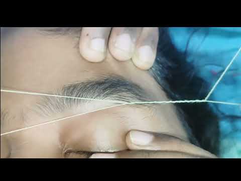 Eyebrow Threading Tutorial For Beginners | Thick To Thin Eyebrow Threading #eyebrowthreading
