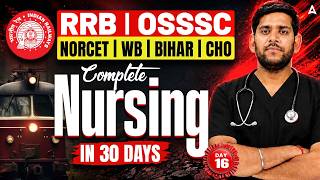 RRB Nursing Superintendent/NORCET/OSSSC/Bihar/WB Staff Nurse Marathon Class | By Vivek Sir