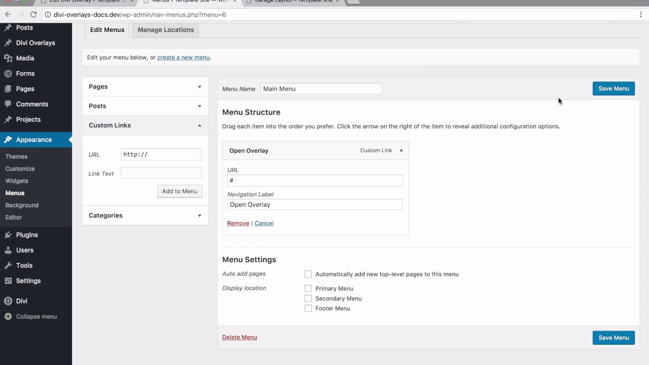 How to Use a Menu Link to Trigger a Divi Overlay - YouTube