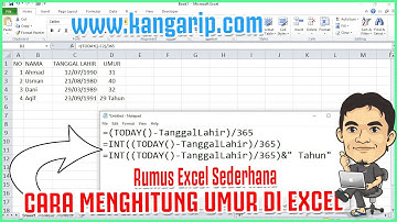 Cara Mudah Menghitung Umur di Excel - Rumus Menghitung Umur di Microsoft Excel Dengan CEPAT!