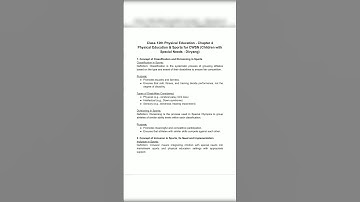 CBSE CLASS 12TH PHYSICAL EDUCATION CHAPTER 4 NOTES | CLASS 12 PHYSICAL EDUCATION NOTES #cbse