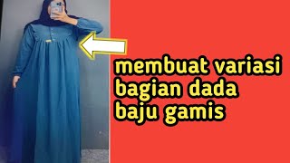 membuat variasi model gamis kerut dada#pemula