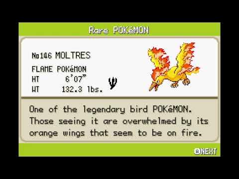 How to Catch Moltres in Pokemon Fire Red Leaf Green 