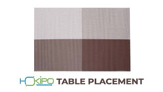Full HOKIPO PVC Reversible Vinyl Table Placemats | Dining Table Mats (AR3280) Update
