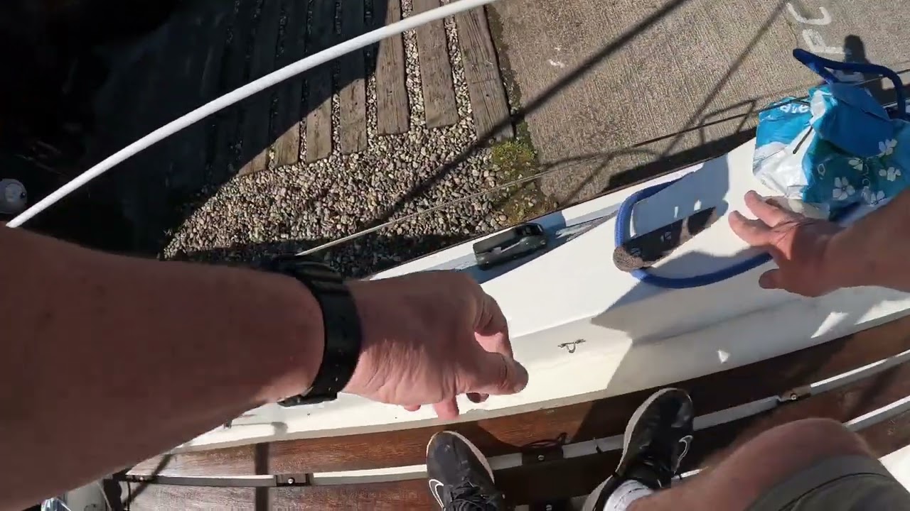 2025 Pre-launch jobs - Rigging sails on my Westerly Centaur