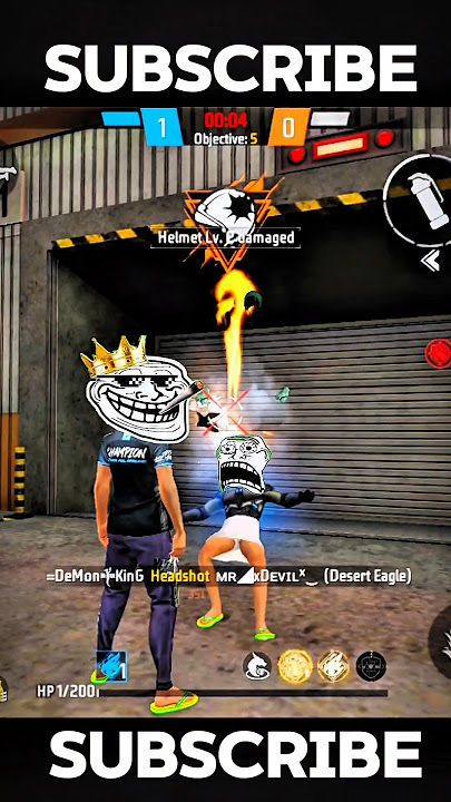 Free 🔥 Fire Noob Prank Trollface  #shorts #impossible #viral #trollface #trending #ff