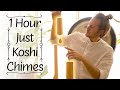 1 hour of koshi chimes  gentle meditation music  fire earth wind water chimes to calm anxiety